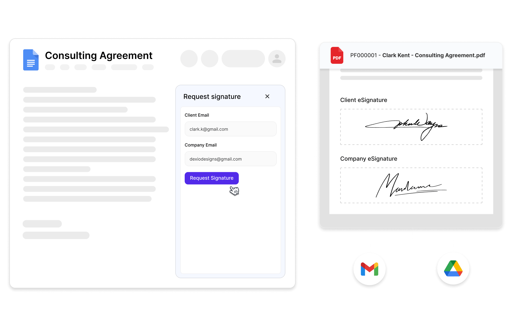 Collect signature in Google Docs