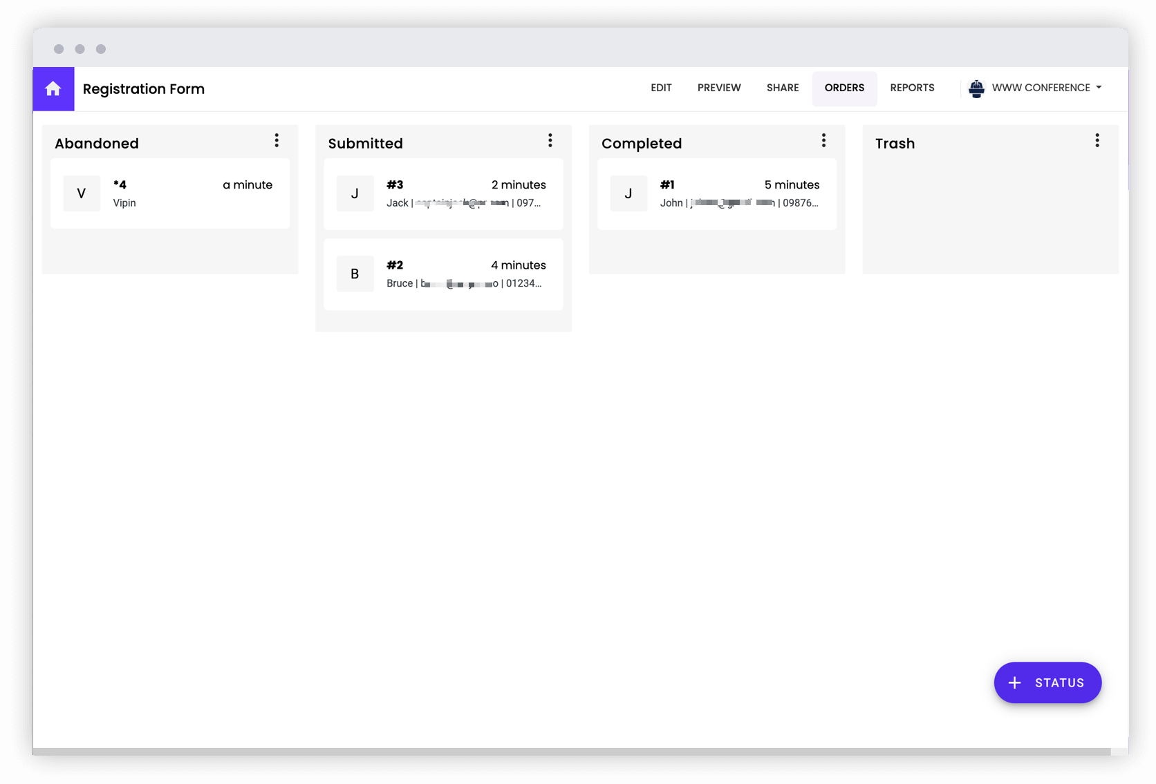 Manage form responses and collaborate with your team easily in real time